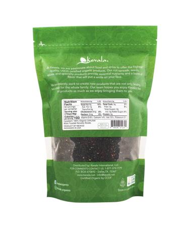 Kevala Organic Toasted Black Sesame Seeds 32oz - Premium Quality - Buy Online on GoSupps.com