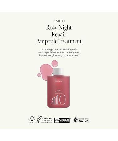 Rosy Night Repair Hair Ampoule Treatment | Protein & Peptide Complex for Damaged Hair | Musky Floral Scent Color Safe Silicone & Sulfate Free (200ml - Buy Online on GoSupps.com