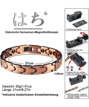 Buy Haqi Magnetic Hard Band Men s Bracelet - 3000 Gauss Stainless Steel for Carpal Tunnel Relief (7.9 inch) | International Shipping - Buy Online on GoSupps.com
