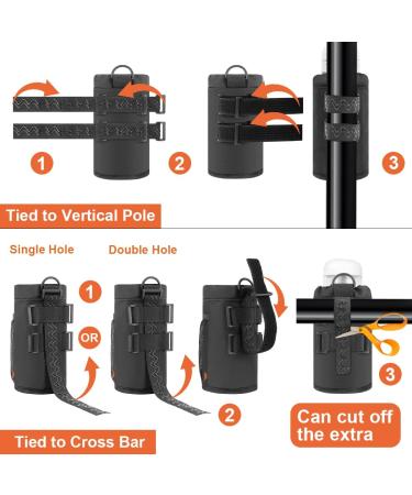 Desing Wish Insulated Bike Water Bottle Holder - 16-24oz Black Medium - Non-Slip Straps - Multiple Installation Methods - for Mountain, Road Bike, eBike, Scooter - Buy Online on GoSupps.com