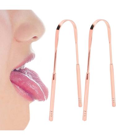 Buy KENANLAN 2 Pack Stainless Steel Tongue Scraper - U-Shaped Tongue Cleaner for Oral Care & Hygiene (Rose Gold) | International Shipping Available - Buy Online on GoSupps.com