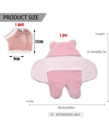 TYXHXTF Baby Hooded Swaddle Sleeping Bag | Newborn Plush Wrap Blanket for Boys and Girls | Fleece Receiving Blanket for 0-3 Months | Baby Clothes - Buy Online on GoSupps.com