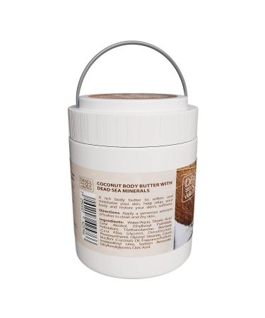 Dead Sea Collection Coconut Oil Body Butter - Nourishing Moisturizer with Dead Sea Minerals for Soft Smooth Skin - 16.9 FL. OZ - Buy Online on GoSupps.com