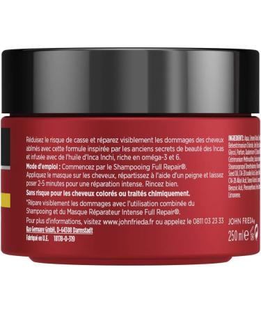  John Frieda JOHN FRIEDA Full Repair Intense Repair Mask Hydrates + Repairs 25ml - Buy Online on GoSupps.com