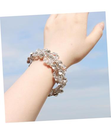 Shop Sewoart Women's Pearl & Crystal Rhinestone Bracelet | Elegant Anniversary Gifts & Bridal Accessories - Buy Online on GoSupps.com