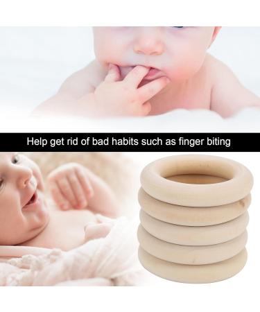 Buy Wooden Baby Teether - Durable Washable & Safe Rings for Teething - 60mm | Eco-Friendly Childrens Teething Solution - Buy Online on GoSupps.com