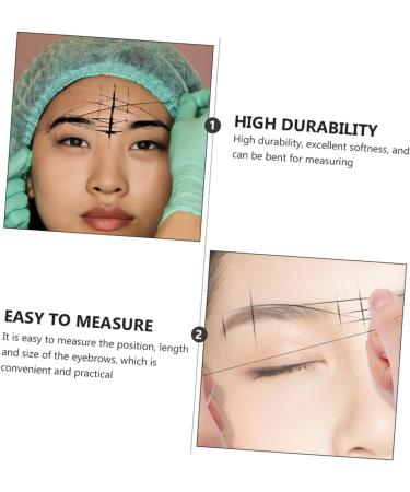 Angoily 2pcs Ink Eyebrow Makeup Stencil Makeup Brow Ruler Cosmetics Accessory Wire Box Draw a Line - Buy Online on GoSupps.com