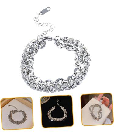 VALICLUD 3pcs Rhinestone Bracelet Beaded Bracelets Women Bracelets Chain Bracelet Charm Bracelets for Girls Bracelet for Charms Girls Bracelet Wrist Jewelry Alloy Light Luxury Decorate Miss 20x2CM Silver - Buy Online on GoSupps.com