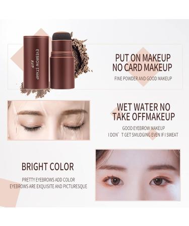 Eyebrow Stamp and Stencil Kit with 10 Reusable Stencils and 2 Brushes - Natural Brown - Buy Online on GoSupps.com