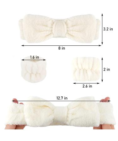 AouEtnay 6 Pcs Face Wash Wristbands Headbands Microfiber - Prevent Spills - Beige/Light Coffee - Buy Online on GoSupps.com