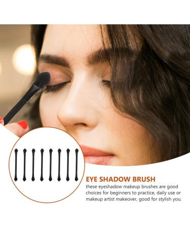 Mikinona 25 Pcs Double Ended Eye Shadow Stick Makeup Use Lipstick Brush Dual Ended Makeup Brush Plastic Black - Buy Online on GoSupps.com
