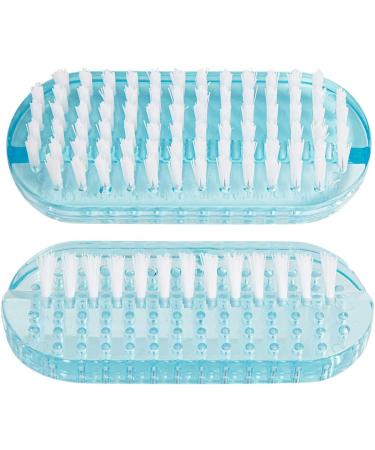 Eurobuy Nail Cleaning Brush 2 Different Kinds of Nail Brushes Nail Hand Scrubbing Cleaning Brush with Plastic Handle Hand Toes Nail for Home Salon Use blue - Buy Online on GoSupps.com