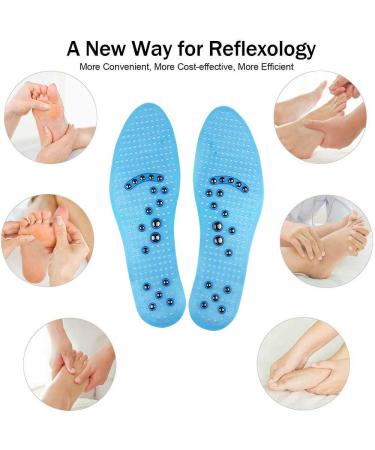 Acupressure Magnetic Insoles for Men and Women - Massage Feet with Blue Insoles - Buy Online on GoSupps.com