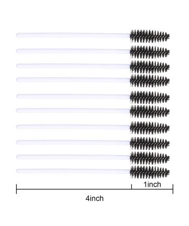 Elisel 100 PCS Disposable Eyelash Brushes - Mascara & Eyebrow Applicators - Cosmetic Makeup Tool Kits (White-Black) | Shop Internationally - Buy Online on GoSupps.com