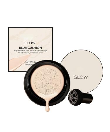 Glow Air Cushion CC Cream Full Coverage Anti-Aging Foundation for Mature Skin Hydrating Long-Wear BB Cream for All Skin Types Radiant Finish (Ivory White)