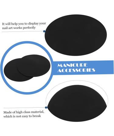 10pcs Nail Polish Palette Tray - Silicone Makeup Tool for Nail Art Black 9.5x9.5 cm - Perfect for Manicure & Painting - Buy Online on GoSupps.com
