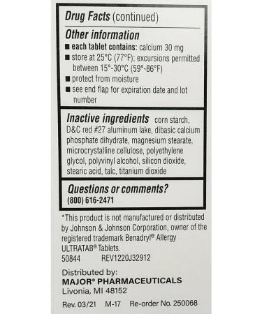 Buy Major Banophen Diphenhydramine Capsules 25mg - 100ct | Fast International Shipping - Buy Online on GoSupps.com