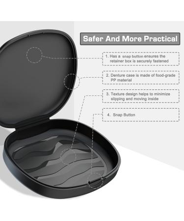 BVN 4Pcs Retainer Case: Slim Braces Case Denture Box Orthodontic Dental Case Mouth Guard Case Denture Box Teeth Aligner Case Night Guard Case Container Storage Holder Black A. Black 4 PCS - Buy Online on GoSupps.com