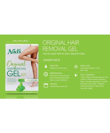 Nad's Gel Wax Hair Removal Kit for Women - Body & Face - 6 oz - Buy Online on GoSupps.com