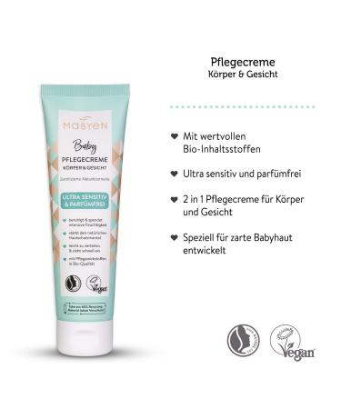 Mabyen Baby Care All-Around Set | Organic Natural Cosmetics - 4 Products + Fabric Bag - Baby Gift Set with Almond Oil Care Cream Wound Cream & Sunscreen - International Shipping Available - Buy Online on GoSupps.com