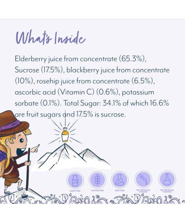 Baba West Alpine Elderberry & Rosehip Juice | With Vitamin C | Antioxidants And Vitamins | 100ml - Buy Online on GoSupps.com