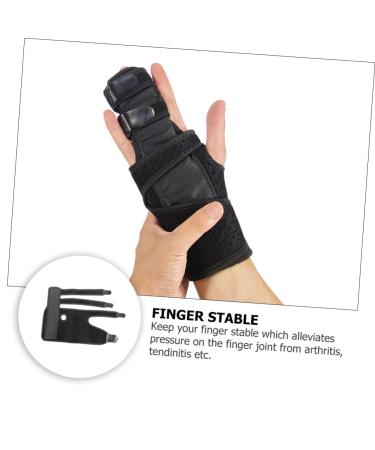 FRCOLOR Adjustable Thumb Support Mallet Stabilizer | Breathable Wristband for Sprains | Protective Hand Joint Support - Black Right - Buy Online on GoSupps.com
