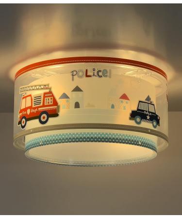 Dalber Police Cars Ceiling Lamp for Children's Room | E27 Light Fixture | 60616N - Brighten Up Your Kids' Space - Buy Online on GoSupps.com