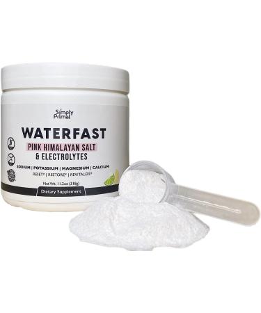 Simply Primal Waterfast Keto Electrolyte Powder - Lemon Lime Flavor | Pink Himalayan Salt | Sodium Potassium Magnesium Calcium | Sugar Free Gluten Free Soy Free - Buy Online on GoSupps.com