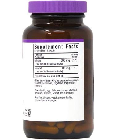 Flush-Free Niacin 500 mg - Bluebonnet Nutrition | 120 Vegetable Capsules - Buy Online on GoSupps.com