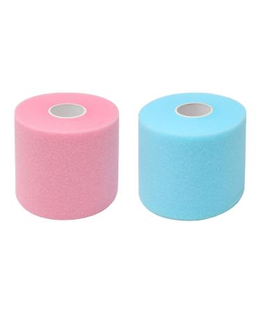 yueton 2 Rolls Prewrap Athletic Tape Foam Sponge Underwrap Tape Foam Underwrap Sports Bandage for Wrists Knees Ankles Elbows 30 Yards
