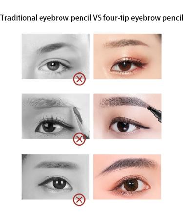 LnYozg Magic Eyebrow Pencil 2024 Upgrade Waterproof Microblading Eyebrow Pencil Contour Pen Creates Natural Looking Eyebrow Makeup Effortlessly (Dark Brown) - Buy Online on GoSupps.com