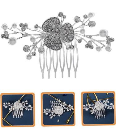 Didiseaon Rhinestone Five-tooth Hair Comb Hair Combs for Women Accessories Hair Jewels for Women Hair Comb Clip Side Hair Comb Tiara Hair Accessories Pearl Bride Alloy Hair Piece - Buy Online on GoSupps.com
