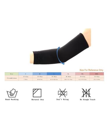 Elbow Brace Compression Sleeve (Pair) - X-Large Black Support for Tendonitis Recovery & Prevention - Buy Online on GoSupps.com