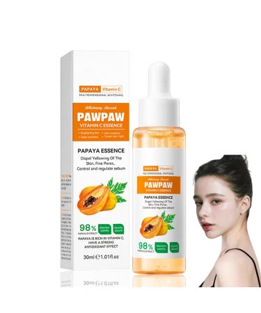 Vitamin C Serum for Face with Hyaluronic Acid Serum Pawpaw Anti Ageing & Anti Wrinkle Serum Face Serum for Women Boost Skin Collagen Skin Clearing Lightweight and Non-Greasy for Day/Night