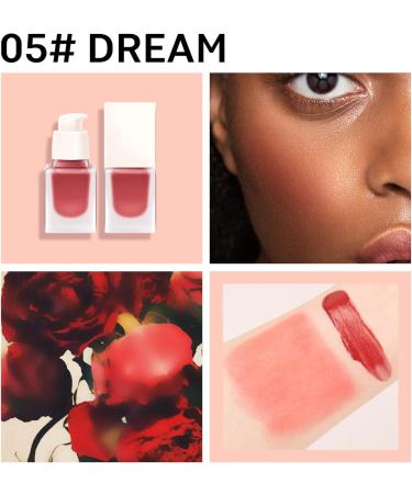Liquid Cheek Blush 19ml Easy to Apply Longlasting Moisturizing Liquid Blush Lightweight for a Date for a Party (05#DREAM) - Buy Online on GoSupps.com