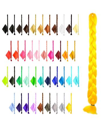 Mybraids 1-colored premium braid hair 2m long for rasta braids dreads crochet twist box braids cornrows artificial hair extensions braiding hairstyles (41-y sun yellow)