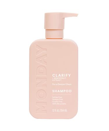 MONDAY HAIRCARE Clarify Shampoo 12oz for Oily Hair  Made with Grapefruit Extract  Coconut Oil and Vitamin E (350ml)