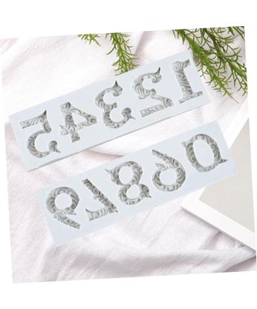 HOMSFOU 1 Set Non Stick Nonstick Home Baking Cake Mould Cake Molds Silicone Mold De para Gelatinas Silicone Baking Mold Numbers Baking Molds Chocolate Fondant Cake White - Buy Online on GoSupps.com