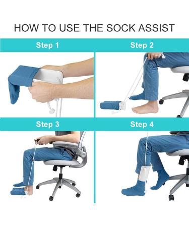 Adjustable Sock Aid Tool with Foam Handles - Easy OnOff for Elderly, Disabled, Pregnant, Diabetics - 35.4 Helper Slider - Buy Online on GoSupps.com