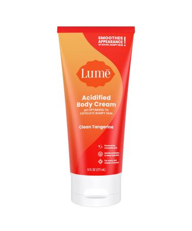 Lume Acidified Body Cream - Smooth Appearance of Rough  Bumpy Skin - Paraben Free  Lanolin Free  Skin Safe - 6 ounce (Clean Tangerine) Clean Tangerine 6 Ounce (Pack of 1)