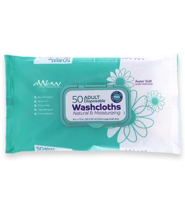 AWOW 50 Large No Rinse Body Wipes for Adults - Camping, Incontinence, Post Workout - Unscented (200 Wet Wipes) - Buy Online on GoSupps.com