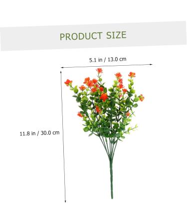 TOPBATHY 12 Pcs Simulation Camellia Eucalyptus Garland Vines Decor Office Decor Artificial Branches Faux Plants Indoor Artificial Flower Bouquet Vine Decor Artificial Leaf Household Plastic Orangex2pcs 13x13x30cmx2pcs - Buy Online on GoSupps.com