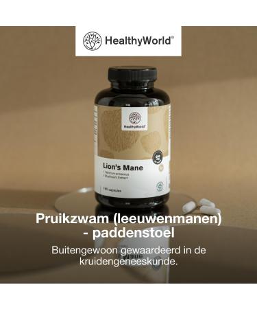 Be Healthy Group doo Monkey Head Mushroom 180 Capsules 500 mg extract in a ratio of 51 Hericium Erinaceus Brain Food Vegetable Capsules 3 month supply - Buy Online on GoSupps.com