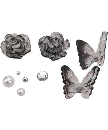 Black White Nail Charms Sufficient Quantity Accessories Charmsshape Shape Accessories Accessories for Shape Kit Rhinestones - Buy Online on GoSupps.com