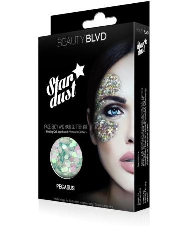 BEAUTYBLVD Stardust Pegasus Glitter Kit - Face, Body, and Hair - Cruelty-Free - Buy Online on GoSupps.com