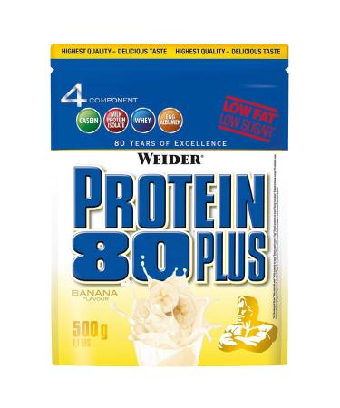 Weider Protein 80 plus 2 x 500g bag 2 pack banana