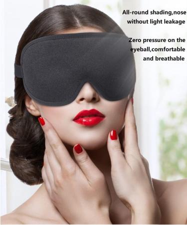 HUIBENYOU 3D Eye Covers for Sleeping - 2pcs Black Sleep Mask for Insomnia, Lunch Breaks & Anytime Rest - Soft, Comfortable & Completely Blindfolded - Buy Online on GoSupps.com