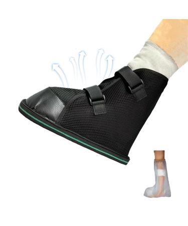 Post Op Shoe for Broken Foot Adjustable Medical Walking Boots Fracture Shoes for Foot Injuries Postoperative Orthopedic Rehabilitation Cast Shoes for Fractures and Sprains Toe Post-Op Shoes Summer S Small Spring/Summer