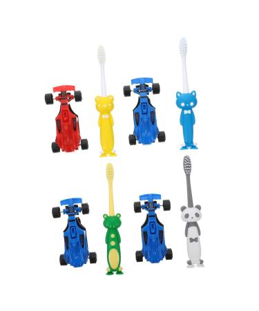 Beavorty 4 Sets Children's Toothbrush Toy Oral Cleaning Supplies Cartoon Teeth Brush Suction Cup Toothbrush Children Manual Toothbrush Toothbrush Tooth Brush Toothbrush for