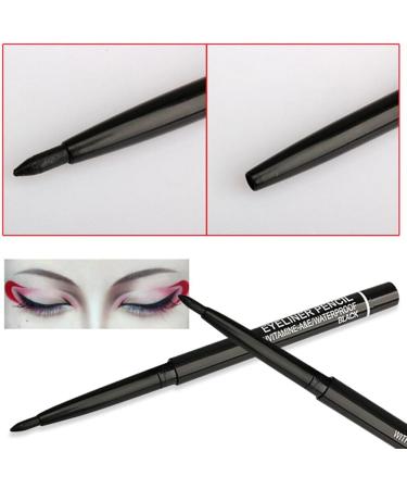 Colored Eyeliner Pencil - Portable Eyeliner Pencils Eye Shadow Pencils Anti-Sweat Under Eye Eyeliner Pencil Automatic Rotation Eyeliner Eye Makeup for Gifts Kagrote Black - Buy Online on GoSupps.com